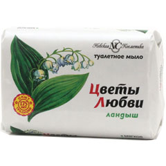 Мыло туалетное "ЦВЕТЫ ЛЮБВИ" ландыш 90 гр.(72)