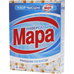 Стиральный порошок "МАРА" ручной универсальный утренняя свежесть 400 гр.(18)