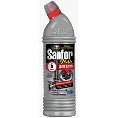Чистящее средство для труб "SANFOR" 5 минут гель 750 гр.(15)