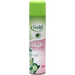 Освежитель воздуха "GOLD WIND" green coctail  300 мл.(12)