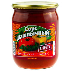 Соус "ЗАРЕЧЕНСКИЙ ПРОДУКТ" шашлычный 550 гр./скидки не действуют/(12)