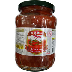 Томаты "ПРИНЦЕССА ВКУСА" в томатном соке ст/б 720 мл./680 гр.(8)