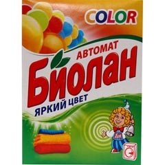 Стиральный порошок "БИОЛАН" автомат колор яркий цвет 350 гр./скидки не действуют/(24)