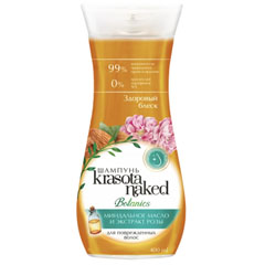 Шампунь "KRASOTA NAKED BOTANICS" Здоровый блеск для поврежденных волос 400 мл./скидки не действуют/(6)