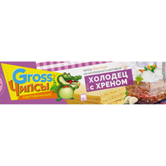 Чипсы "GROSS" холодец с хреном 40 гр./в упаковке 25 шт.//скидки не действуют/(25)