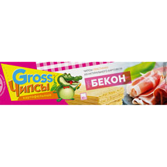 Чипсы "GROSS" бекон 40 гр./в упаковке 25 шт.//скидки не действуют/(25)