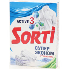 Стиральный порошок "SORTI СУПЕР ЭКОНОМ" ручной 350 гр.(24)