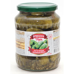 Огурцы маринованные "ПРИНЦЕССА ВКУСА" ст./б 720 мл.(8)