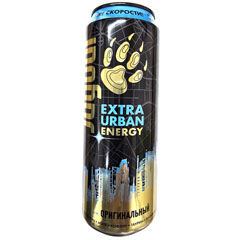 Напиток энергетический "JAGUAR EXTRA URBAN ENERGY" вкус оригинальный безалкогольный банка 0,44 л.(12)