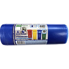 Мешки для мусора "MIRPACK PREMIUM+" ролик синие 45 мкм 240 л 10 шт.(10)