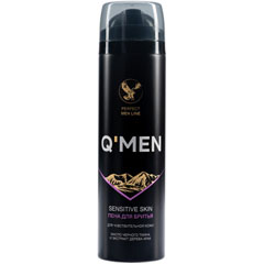 Пена для бритья "Q.MEN" для чувствительной кожи с экстрактом дерева арак и маслом черного тмина 240 мл /1604/./скидки не действуют/(6)
