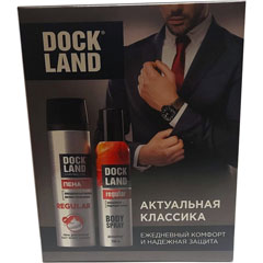 Набор подарочный "DOCKLAND" актуальная классика (пена для бритья 200 мл+део спрей 150 мл) 1 шт /11-660/.(5)
