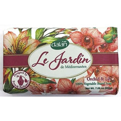 Мыло туалетное "DALAN LE JARDIN" орхидея и лилия 200 гр./скидки не действуют/(24)