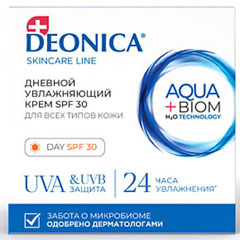Крем "DEONICA" дневной увлажняющий SPF30 для всех типов кожи 50 мл /11-640/.(12)