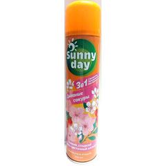Освежитель воздуха "SUNNY DAY" дыхание сакуры 300 мл /27-044/.(12)