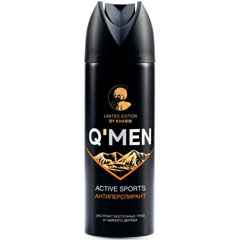 Дезодорант спрей антиперспирант "Q.MEN" Active sports мужской 200 мл /1520/./скидки не действуют/(6)