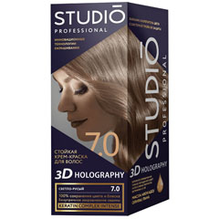 Краска для волос "STUDIO 3D HOLOGRAPHY" 7.0 светло-русый 1 шт.(6)
