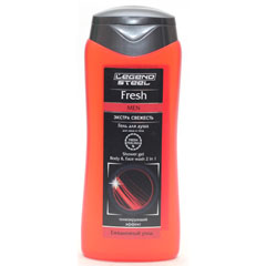 Гель для душа "LEGEND STEEL" fresh тонизирующий 265 мл(28)