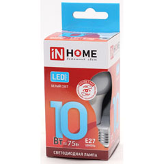 Лампа светодиодная "IN HOME" LED-A60-VC 10Вт 230В E27 4000К 950Лм 1 шт.(1)