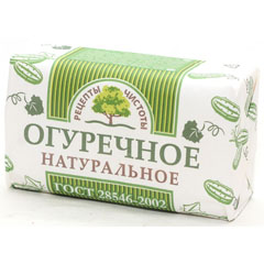 Мыло туалетное "ОГУРЕЧНОЕ" натуральное 180 гр.(36)