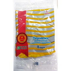 Перчатки "GRAND FRESH" L хозяйственные резиновые с напылением 1 шт.(240)