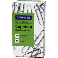 Скрепки канцелярские " СПЕЙС" 50 мм гофрированные 50 шт./скидки не действуют/(72)